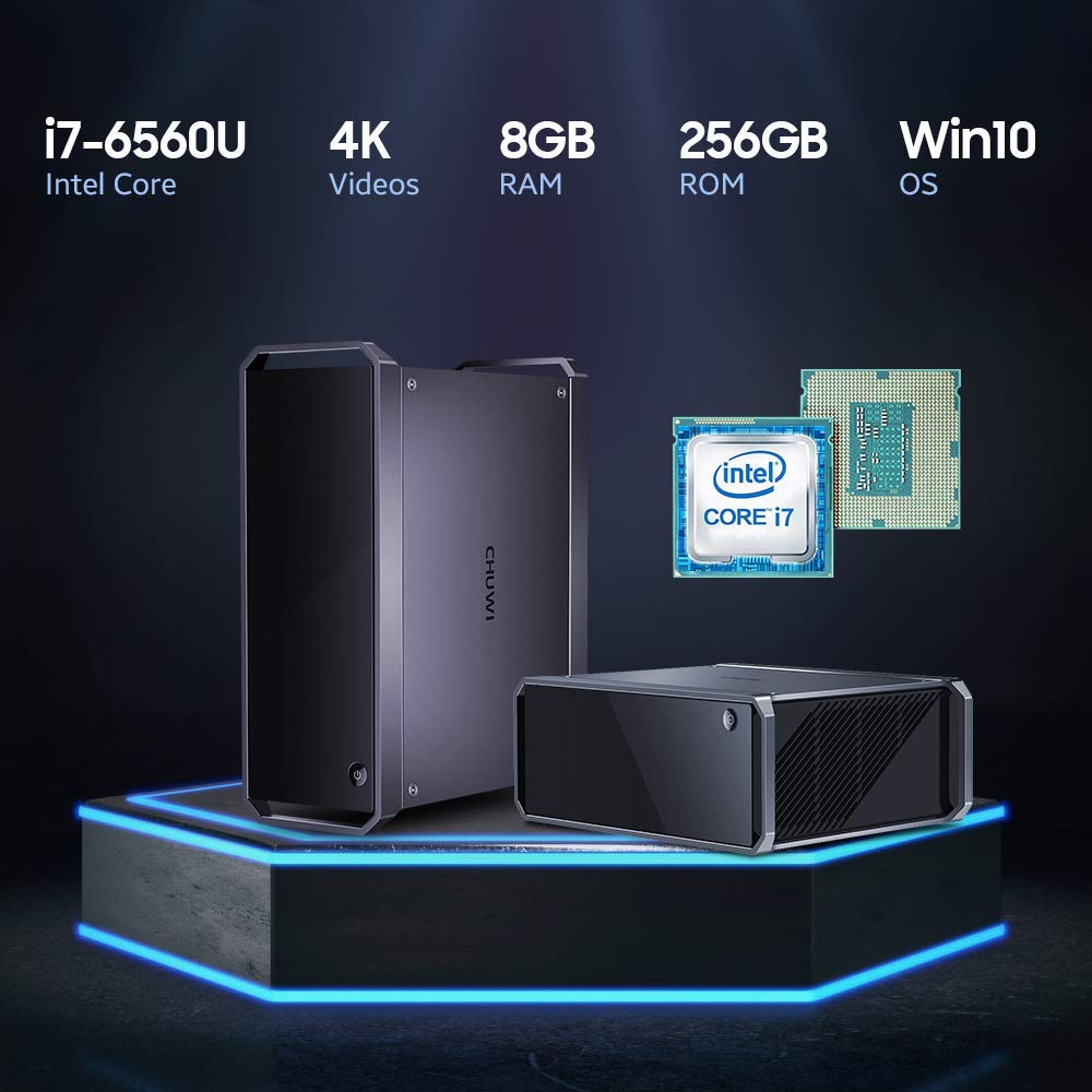 CHUWI Mini PC CoreBox X Intel Core i7-6560U Windows 10 OS, Doble